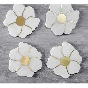 Eco-Friendly Marble <b>Table</b> Coasters Durable Washable Natural Stone Set for Dining and Kitchen Use <b>Promotional</b> Coaster - Product Image 5
