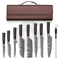 En stock, outils à main, ensemble de couteaux de cuisine en acier Damas, fabrication de qualité, ensemble de couteaux de cuisine en acier Damas personnalisé