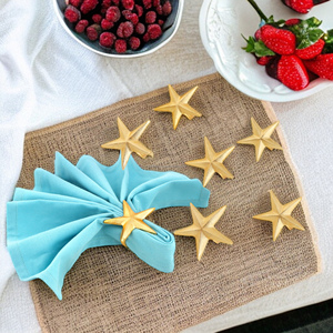 กระดาษเช็ดปากทรงกลมทำจากไม้สีทองประดับโต๊ะสำหรับปาร์ตี้ฤดูใบไม้ผลิ - Product Image 6