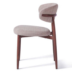 Silla de Comedor de Madera de Teca Hecha a Mano de Primera Calidad con Tapicería, Diseño Moderno, Muebles de Exportación para Proyectos Hoteleros - Product Image 3