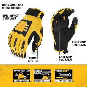 Gants anti-choc TPR, gants industriels de qualité supérieure, protection des doigts TPR, fourniture OEM - Product Image 2