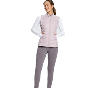 Custom Warm Sleeveless Cotton Puffer <b>Jacket</b> Embroidery Knitted Logo <b>Lightweight</b> Waterproof Quick Dry Eco-Friendly Low MOQ <b>Women</b> - Product Image 3