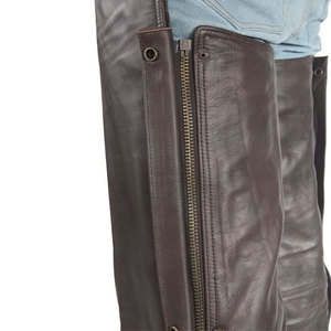 Premium Quality Leather Breathable Half <b>Chaps</b> Women Men Custom Color Logo New Design Western Equestrian Horse <b>Riding</b> <b>Chaps</b> - Product Image 6