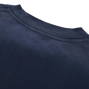 Camisetas de hombre estilo americano de verano, 100% algodón, de secado rápido, lavadas, desgastadas, con efecto descolorido por el sol, lisas, de corte holgado y hombros caídos, 150 gramos. - Product Image 4