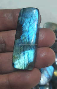 Premium Quality Labradorite Gemstone Bulk Cabochons Authentic Ruby Crystals Jewelry making Flat <b>Back</b> with High-Grade blue flash - Product Image 4