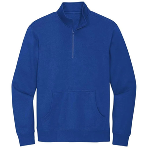 Custom Design Cotton Polyester <b>Mens</b> Quarter Zip <b>Pullover</b> Stand Long Sleeve Sweatshirt Loose Pockets Relaxed Fit Winter Warm Wear - Product Image 2
