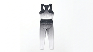 Conjunto Deportivo para Mujer, Conjunto de Yoga Transpirable con Estampado a Cuadros, Top sin Mangas de Alta Calidad de 2 Piezas con Cintura Elástica y Logotipo Frontal - Product Image 2