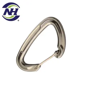 Kait oval carabiner ganda paduan aluminium gerbang kawat