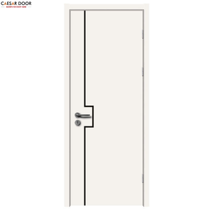 Puerta de Entrada de Madera MDF de Color Personalizado, Diseño Moderno, Apertura de Empuje y Tracción, Garantía de 3 Años, Fábrica Vietnamita - Product Image 1