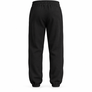 Pantalon large en molleton de coton biologique blanc pour femme, taille mi-haute avec cordon de serrage, coupe décontractée, longueur cheville, couleur unie, printemps - Product Image 4