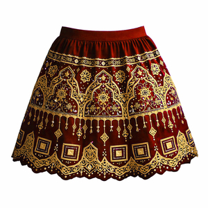 Women Casual Floral Ruffle <b>Mini</b> Embroidered High Quality Polynesian Tribal Clothing Flowy One-Shoulder - Product Image 4