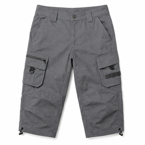Men's High Utility Three Quarter <b>Cargo</b> Capri Pants ODM Functional Workwear Style Reinforced Seam Storage Pocket Casual Outdoor - Product Image 1