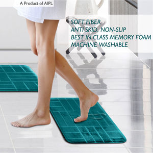 Tapis de salle de bain en coton doux et absorbant, écologique, imperméable, antidérapant pour la maison et l'hôtel à bas prix - Product Image 3