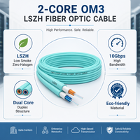 Câble à fibres optiques intérieur HEADWAY FCS-DSLN-3M002-AQ 2 fibres OM4 LSZH PVC pour centre de données et câblage de réseau local (LAN)
