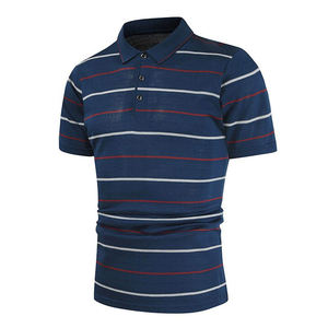 Camisa polo informal de calle para hombre, cómoda, transpirable, de tela de algodón ligera, manga corta, corte ajustado, informal, para verano, para uso diario. - Product Image 1