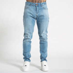 Most Selling <b>Elastic</b> Straight Men <b>Jeans</b> Pants Custom Made Lightweight Fashion Stretch Cotton Denim Pants - Product Image 3