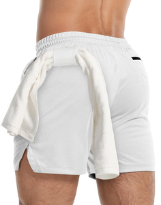 Pantalones cortos de gimnasio duraderos para correr para hombre, pantalones cortos reflectantes de seguridad para maratón y entrenamiento físico, ajuste cómodo - Product Image 2