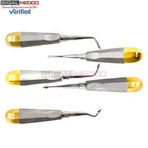Ensemble de 7 élévateurs dentaires Bernard, pointe en forme de pelle, manche concave, instruments chirurgicaux pour extraction, certifiés CE - Product Image 4