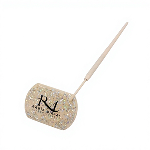 Top Product Nude glitter Powder Coated Color / <b>Square</b> Shape And Eyelash Extension <b>Mirror</b> And Diamond Grip Handle - Product Image 5