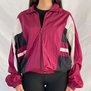 Chaqueta Cortavientos Impermeable de Lona de Alta Calidad para Hombre, Estilo Años 80 y 90, Color Sólido, Cuello Alto, Logotipo Frontal, Secado Rápido, con Capucha, para Actividades al Aire Libre - Product Image 1