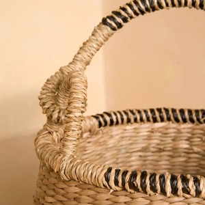 Cesta Redonda con Asa, Estilo Costero Encantador, Cesta de Almacenamiento Hecha a Mano, Venta al por Mayor, Ecológica, Hecha en Vietnam - Product Image 5