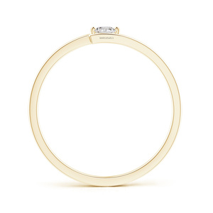 Anillo Minimalista con Diamante Cultivado en Laboratorio, Corte Redondo, Solitario Flotante, en Oro de 10K, 14K, 18K, Plata 925, 935 - Product Image 3
