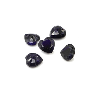 Saphir bleu naturel de Bangkok, taille cœur calibrée 6 mm, pierre précieuse de saphir bleu naturel à facettes pour la fabrication de bijoux - Product Image 1