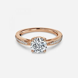 Anillo de Eternidad de Moissanita en Oro Blanco de 10K, Joyería Fina, Estilo Romántico y Moderno, Diseño Solitario, para Boda, Compromiso, Aniversario, para Mujer - Product Image 2