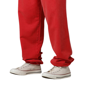 Pantalon en molleton ample personnalisé pour homme, jambe large, taille à cordon, ourlet ouvert, petit logo, style streetwear, fournisseur d'usine de vêtements OEM - Product Image 6