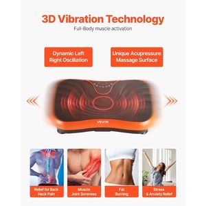 Plataforma Vibratoria de Cuerpo Completo, Máquina de Ejercicio para el Hogar, Equipo de Fitness para Drenaje Linfático y Pérdida de Peso - Product Image 2