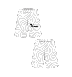 Pantalones Cortos de Baloncesto con Diseño de Líneas Onduladas Gris Claro y Blanco, Transpirables, de Malla, para Entrenamiento Deportivo, Ropa Deportiva de Verano - Product Image 1