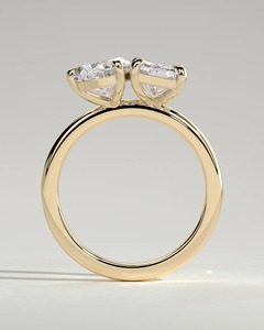 Anillo de compromiso Arviquea Pear and Radiant Toi et Moi con diamante cultivado en laboratorio, certificado por IGI - Product Image 2