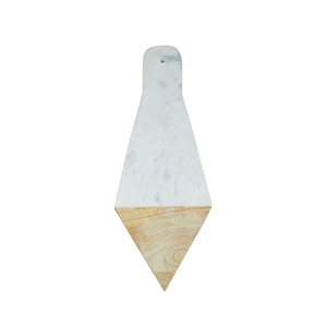 Planche à découper rectangulaire en marbre blanc indien artisanal de qualité supérieure, en bois naturel, résistante au lave-vaisselle, antidérapante, MA Exports - Product Image 2