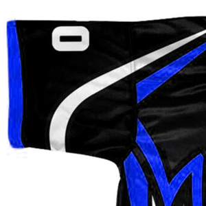 Maillot de hockey sur glace et de lacrosse personnalisé par sublimation pour homme, noir, bleu, blanc, col en V, manches longues, anti-humidité, grande taille, pour adultes - Product Image 3