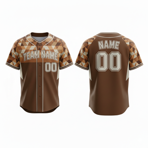Maillot de baseball personnalisable respirant à séchage rapide 100 % polyester imprimé par sublimation en maille col en V unisexe à manches courtes devant - Product Image 2