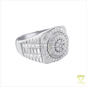 Bague ronde brillante en diamant de laboratoire en argent 925 de luxe pour les détaillants et les revendeurs de bijoux - Product Image 3