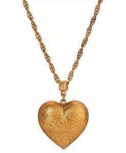 Collana con Ciondolo a Cuore Floreale Dorato |   2028 - Product Image 1