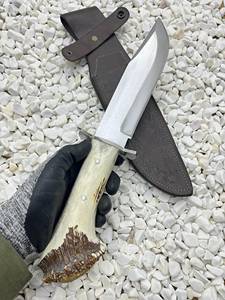 Cuchillo utilitario de hoja de acero con punta de caña, mango de asta de ciervo, 0.5mm de grosor, 6.7in de longitud total, 3 años de garantía - Product Image 3