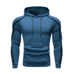 Jersey deportivo informal ajustado para hombre, de manga larga Sudadera con capucha, sudaderas personalizadas Unisex OEM, camisetas personalizadas teñidas lisas - Product Image 3