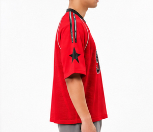 Camiseta Deportiva Personalizada con Serigrafía, Estilo Vintage Unisex, Retro, para Fútbol, Baloncesto, Malla Transpirable, Corte Holgado - Product Image 3