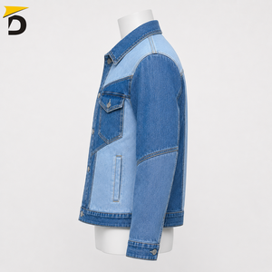 Veste en jean pour homme au look intemporel, tissu durable et coupe confortable pour les tenues décontractées, les voyages et le style de tous les jours - Product Image 2