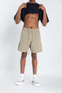 New Custom Wholesale Men's <b>Plus</b> <b>Size</b> High Gym Running <b>Shorts</b> Breathable Casual <b>Elastic</b> <b>Waist</b> Embroidered Knitted 100% Cotton - Product Image 3
