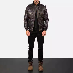 Veste en cuir véritable classique et personnalisée pour homme, style moderne et décontracté, collection 2026 - Product Image 2