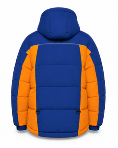 Manufacturer Hooded Puffer <b>Jacket</b> Winter Streetwear Thermal Padding Sleeve Pocket Custom Embroidery Contrast Color Panels Desig - Product Image 3