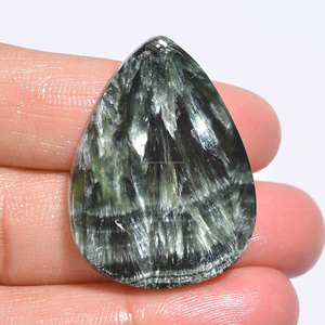 Perles de Séraphinite Naturelle en Gros, Pierres Semi-Précieuses de Haute Qualité, Gemmes Rares pour la Fabrication de Bijoux FAIJAN GEMS FK-50 - Product Image 3