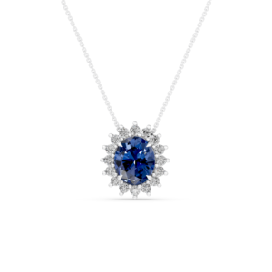 Collar de Plata 925 con Diamantes de Laboratorio para Mujer, Certificado IGI, RJC, ODM, OEM, Fabricante Ético, Venta al Por Mayor NK706717 - Product Image 1