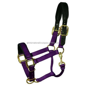 Premium <b>Padded</b> Breakaway Halter New Custom Design Lightweight Nylon Horse Halter in Many Colors and Sizes Brass Fittings - Product Image 4
