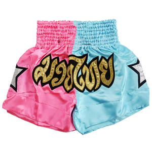 Pantalones Cortos de Muay Thai con Logotipo Personalizado, Pantalones Cortos de Entrenamiento de Kickboxing de Satén, Ropa de Artes Marciales Unisex OEM - Product Image 1