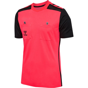 เสื้อกรรมการวอลเลย์บอลสีแดงนีออนแบบขายส่งพร้อมโลโก้สั่งทำพิเศษสำหรับผู้ชาย แห้งเร็ว นุ่มสบาย มีกระเป๋า 2 ช่อง - Product Image 3