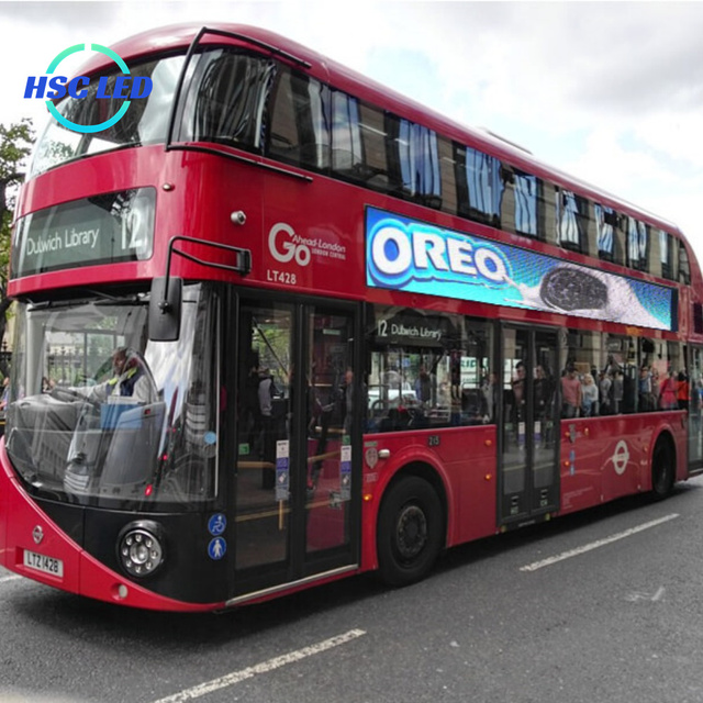 Outdoor Transparent LED Display Screen Bus Taxi Car Rear Window LED Display Advertising